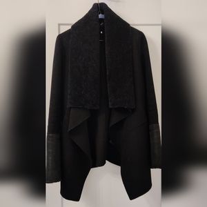 Mackage Shearling and Wool Winter Coat, Black, Size S/XS